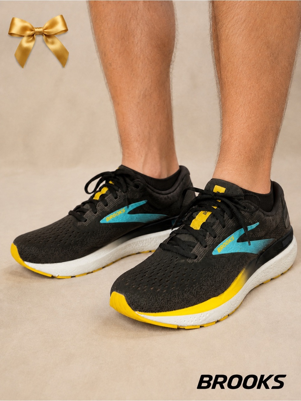 Brooks Ghost 16 Men’s 11 Wide 2E Black Blue Running Shoes